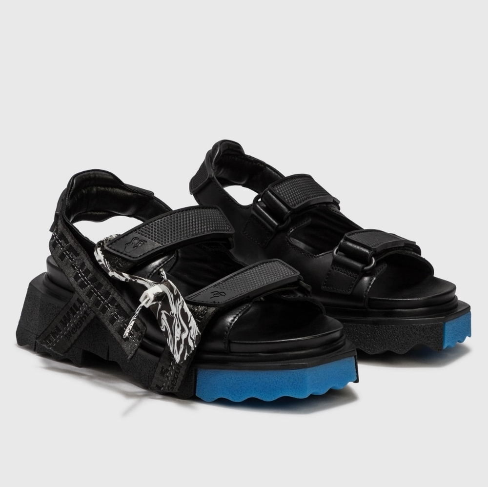 OFF-WHITE Womens Sponge Trek Sandals Black EU 35 US 5 Org $630